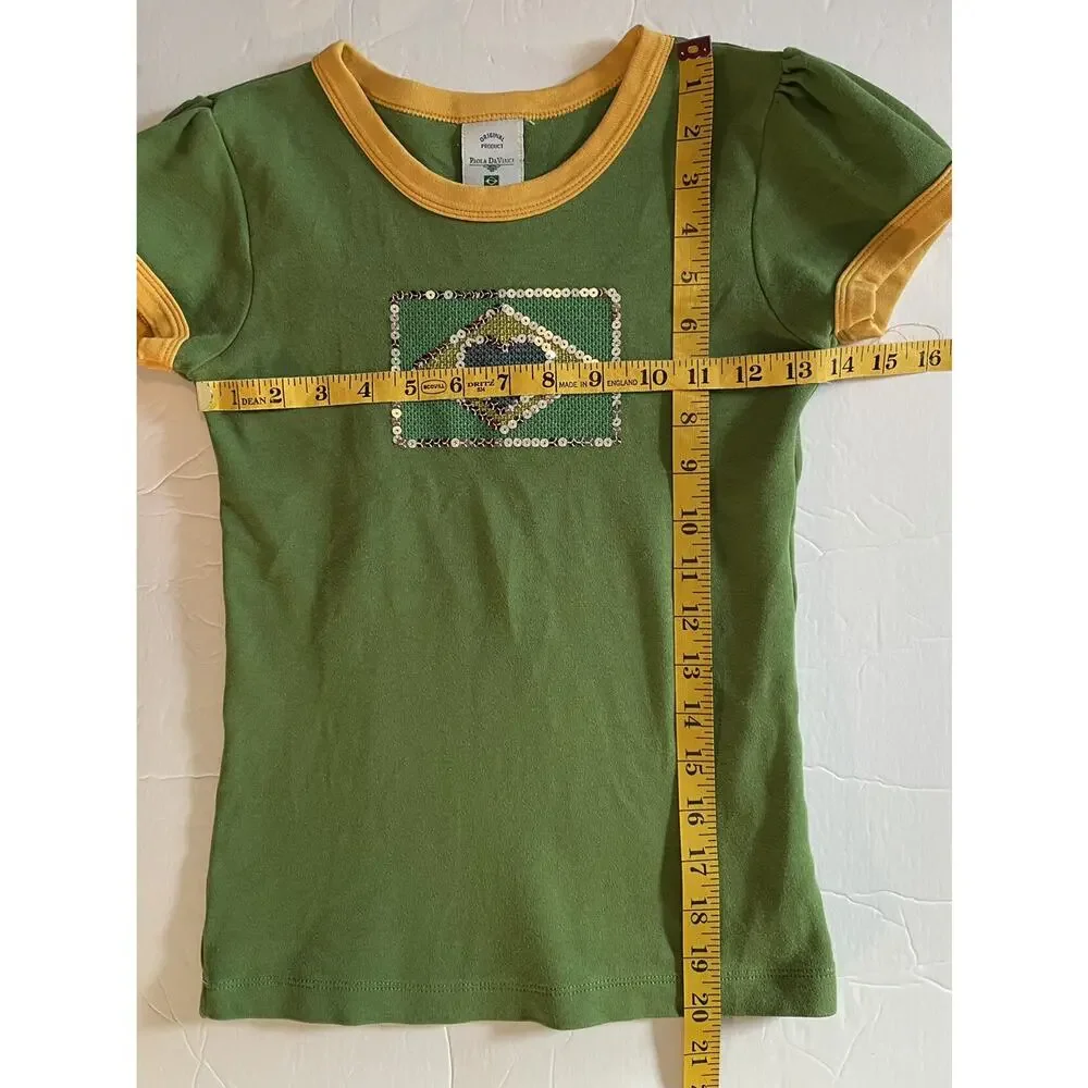 Paola Da Vinci Green Sequins Top Size 12